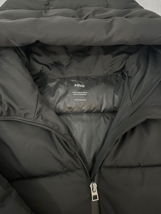 Черно дълго яке размер М