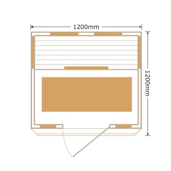 Двуместна Инфрачервена САУНА от червен кедър с bluetooth 2kW йонизатор