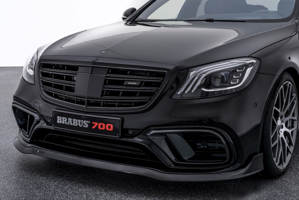Mercedes W222 S63 AMG за предна оригинална броня добавки брабус фунии лип мрежа решетка brabus style капаче бленда кука спойлер В222 Мерцедес С65 АМГ