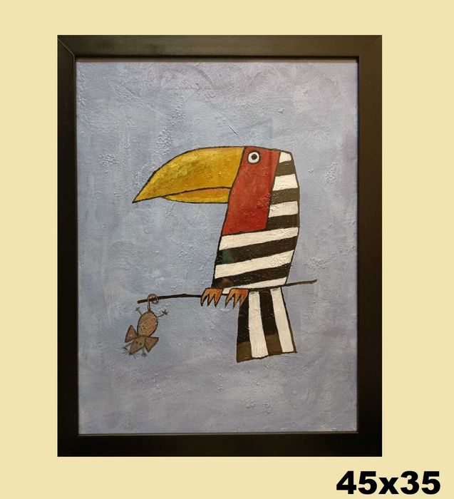 Картина в рамке под стеклом