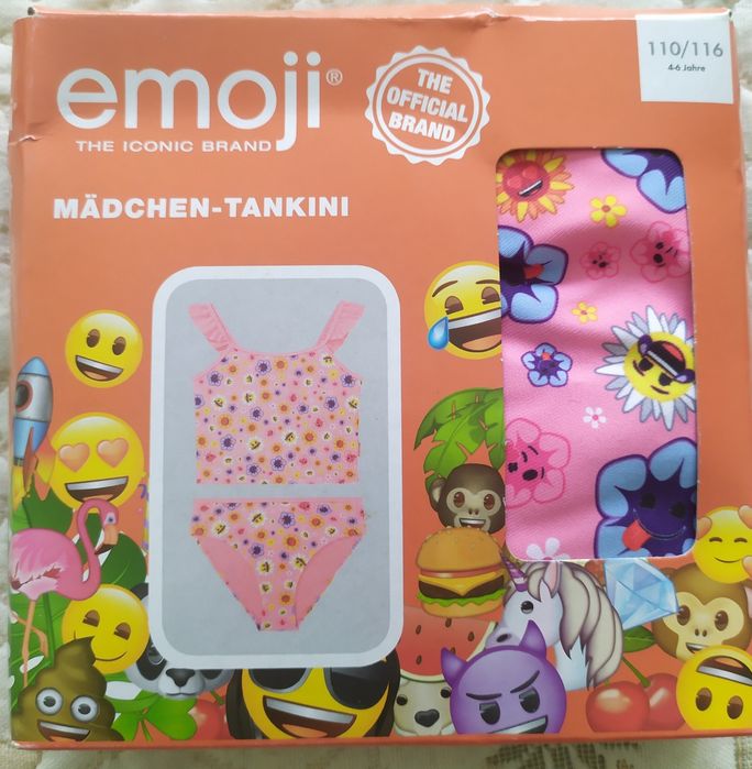 Детски бански за момиче Emoji - нов