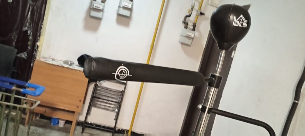 Sac de box podea + bara rotativă