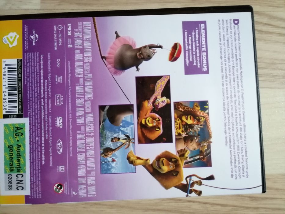 Film animație Madagascar 3 și 6 figurine