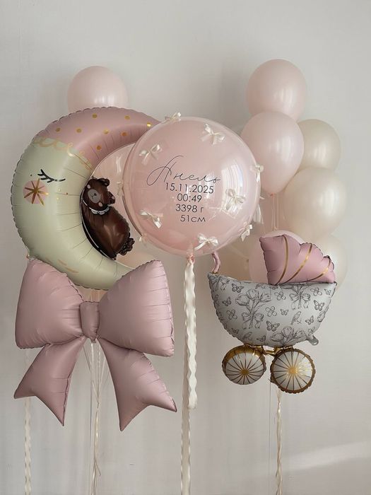 Шары на выписку девочке недорого