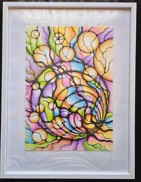 Рисунка моливи с рамка дизайн уникат закодирани положителни послания