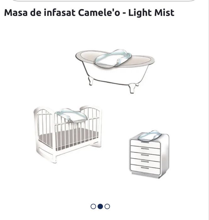 Cadita de imbaiere bebe + masa de schimbat + suport metalic