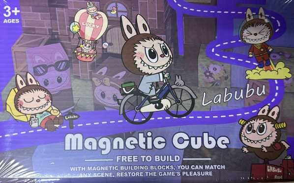 Магнитен конструктор Labubu 76 блока фигури  многоцветен