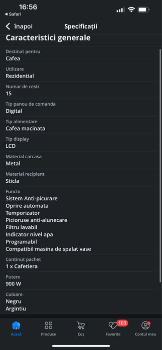 Cafetiera - Star Light CTF-900SS