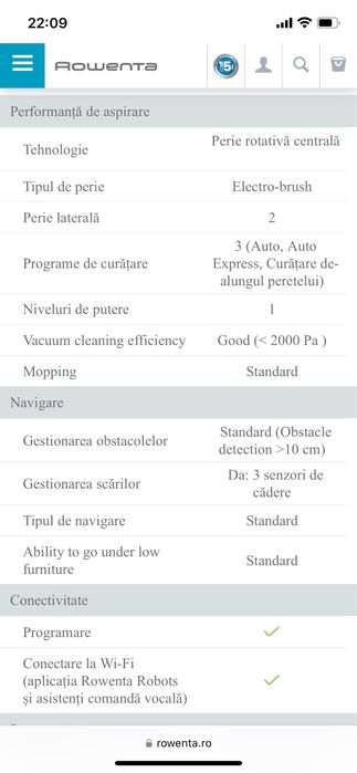 Aspirator robot Rowenta