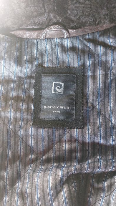 Кожено палто pierre cardin