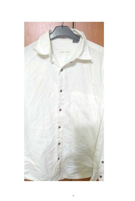 Oferta! Camasa BBC Traders Collection , alba, maneca lunga & buzunar