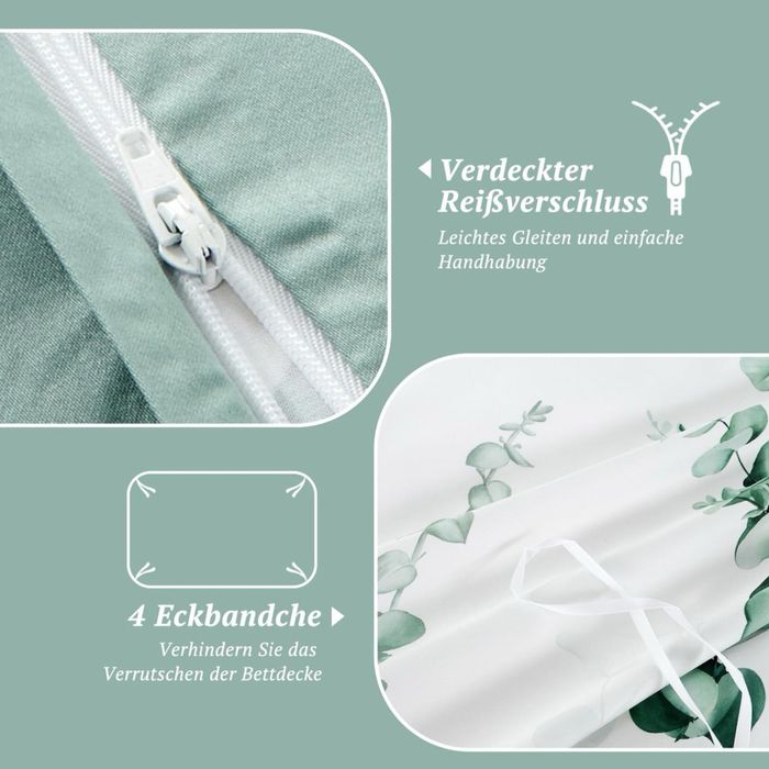 Set lenjerie de pat bumbac satinat 155x220, model floral, OekoTex pre