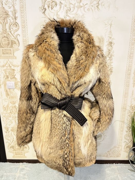 Haina din blana naturala de vulpe cristal marime S/M