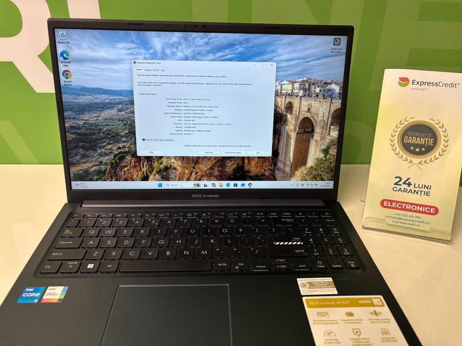 Laptop Asus Vivobook  X1504VA-(B.61023-Tatarasi) Garantie 2 ani-1500 lei