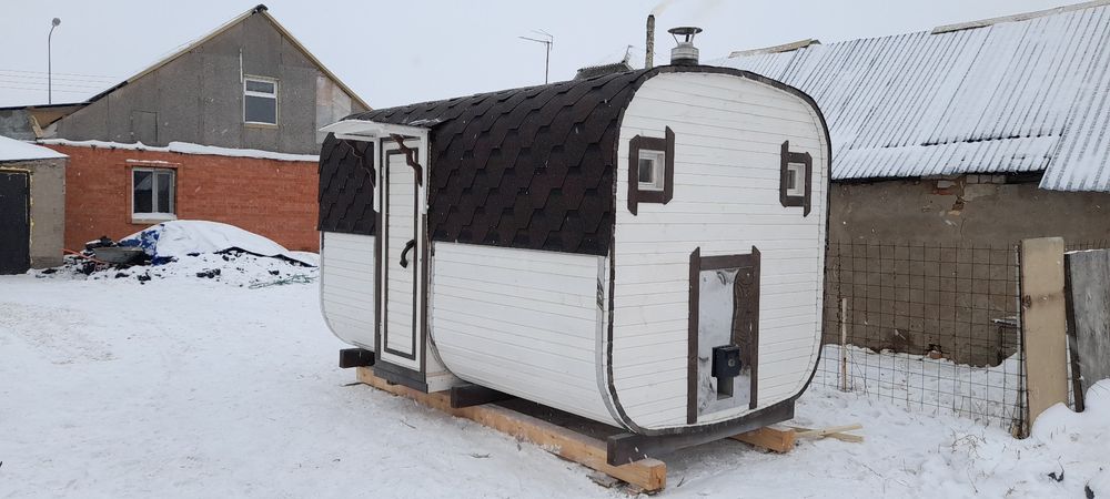 Баня бочка мобильная