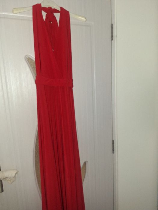 Rochie lunga rosie eleganta