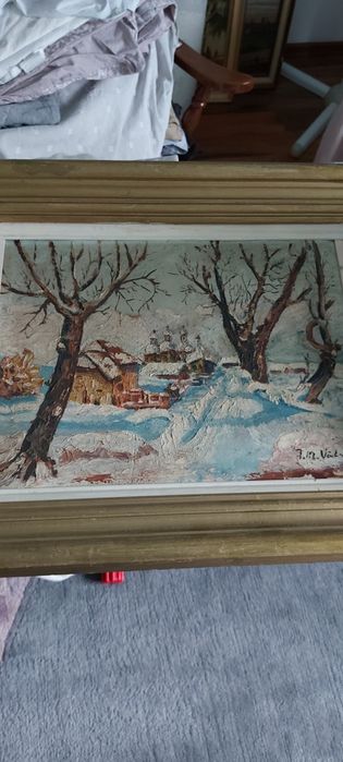 Tablou vechi,ulei,semnate diverși autori consacrați.