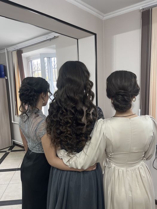 Макияж прическа