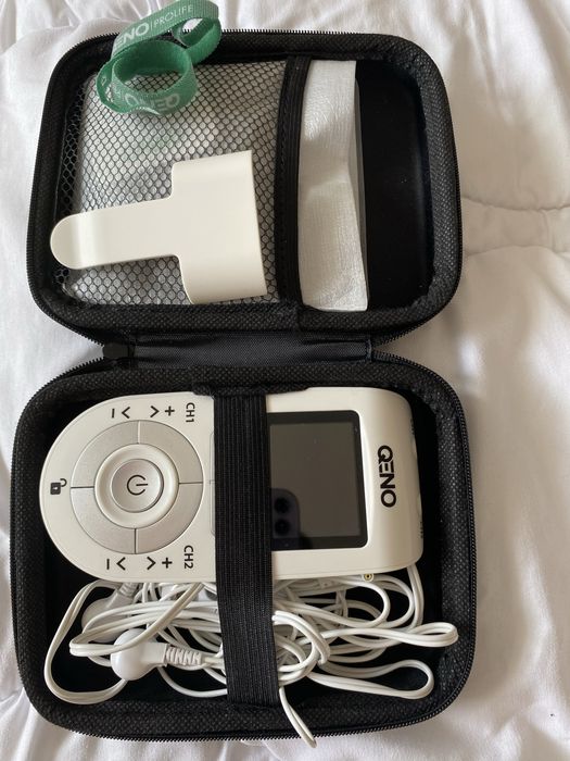 Aparat portabil de masaj cu electrostimulare TENS & EMS QENO Pro Life+ 8 electrozi(fizioterapie/masaj) ,ca NOU
