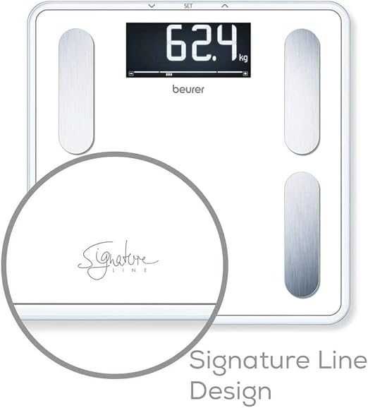 Диагностичен кантар Beurer BF 400 Signature Line, Капацитет 200кг, Бял