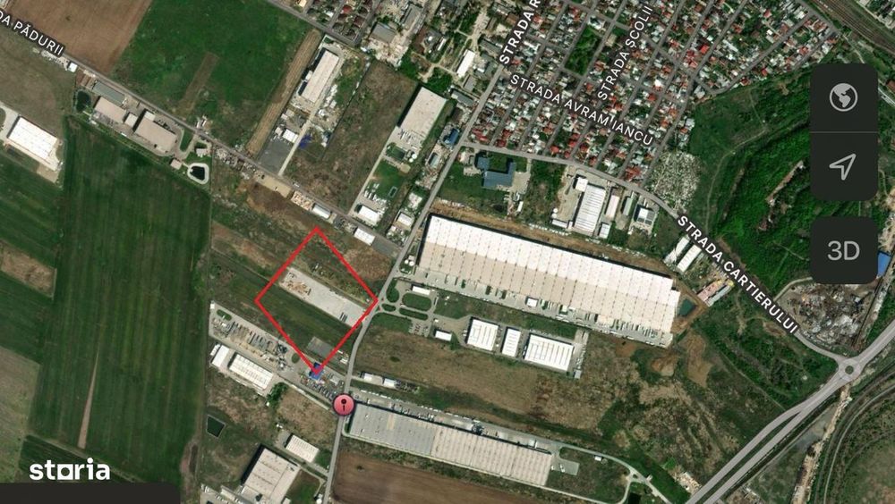 Teren industrial 14.352 mp de vânzare, Chitila-Rudeni, zona dezvoltata