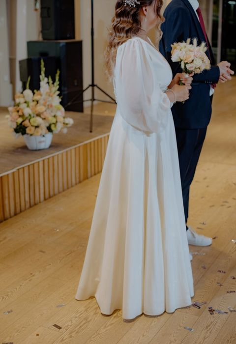 Свадебное платье айвори силуэт А