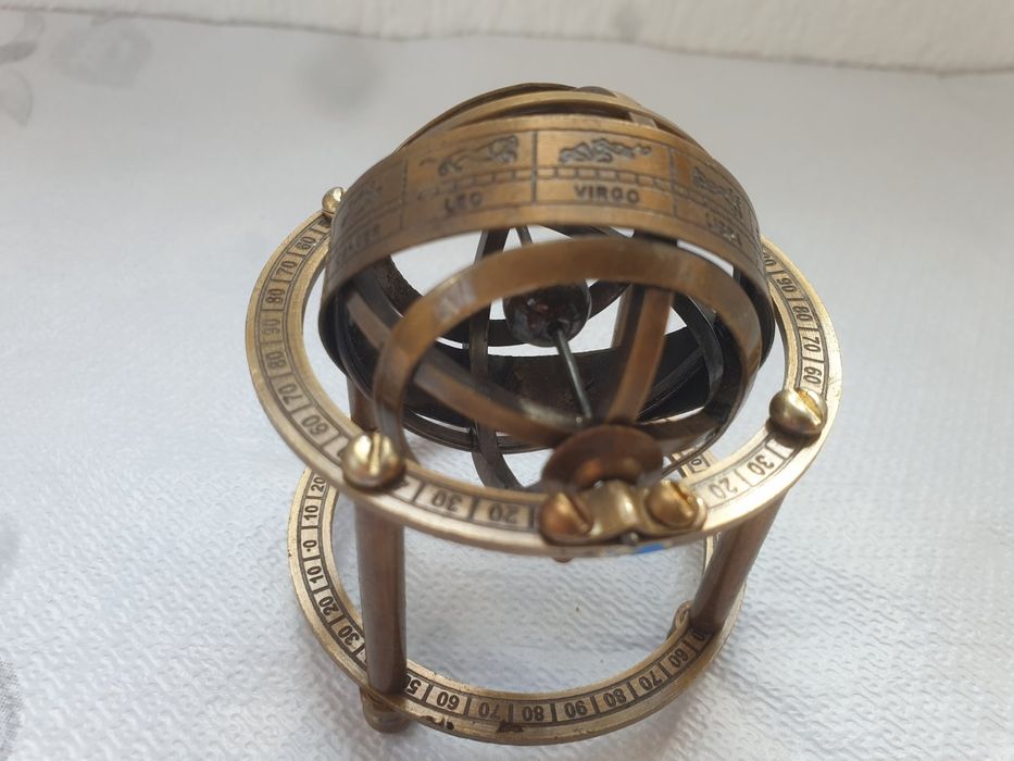 Античен  глобус. Антична бронзова гравирана армиларна сфера