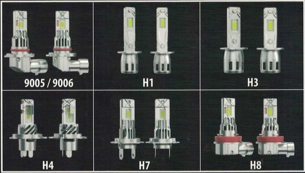 LED крушки MOTOHAMA MINI-H1/H3/H4/H7/H8/H9/H11/H16/HB3/HB4-12V-6000K