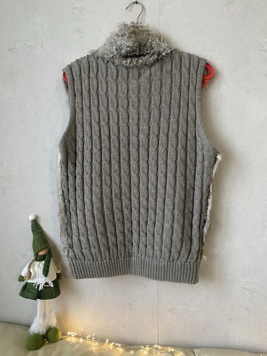 Дамски елек с естествена кожа