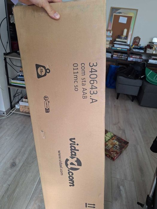 Метален крак за маса, бюро / Стойка за монитор vidaXL, дъб, с рафт