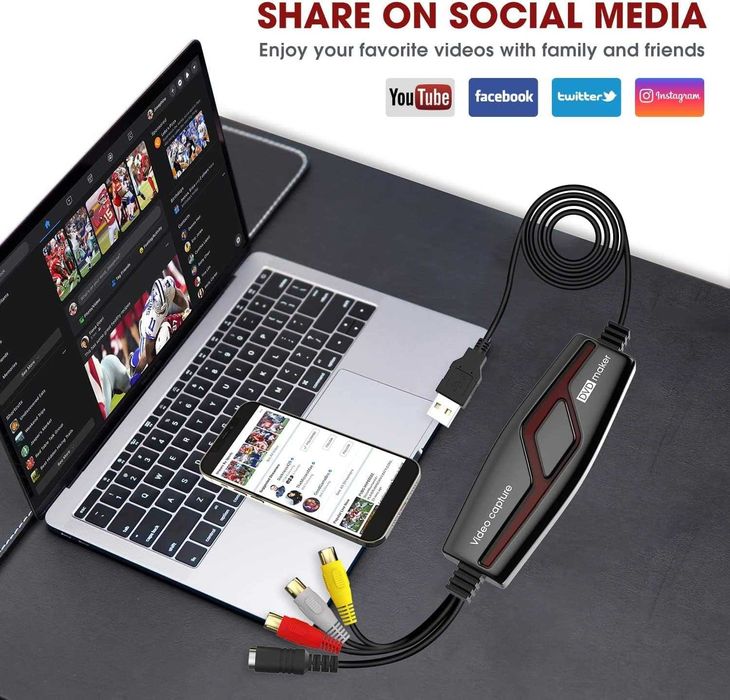 USB Video Capture – Прехвърляне на VHS/Hi8 към PC/Mac (RCA/S-Video)