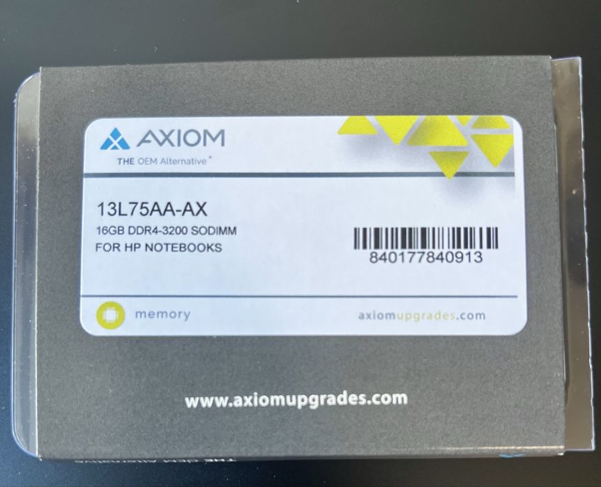 Axiom 16GB DDR4-3200 SODIMM for HP-13L75AA, 141H5AA