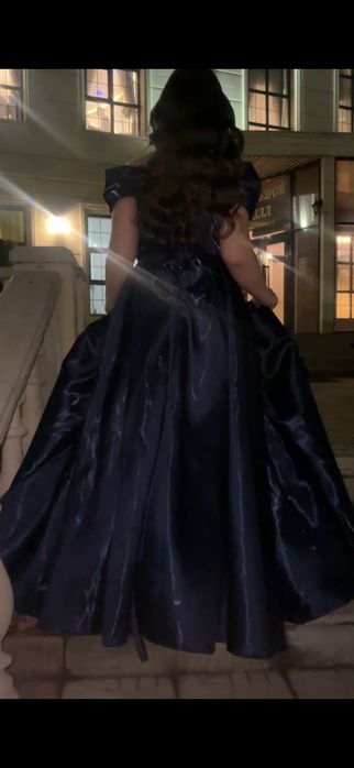 Вечерние платье темно синие