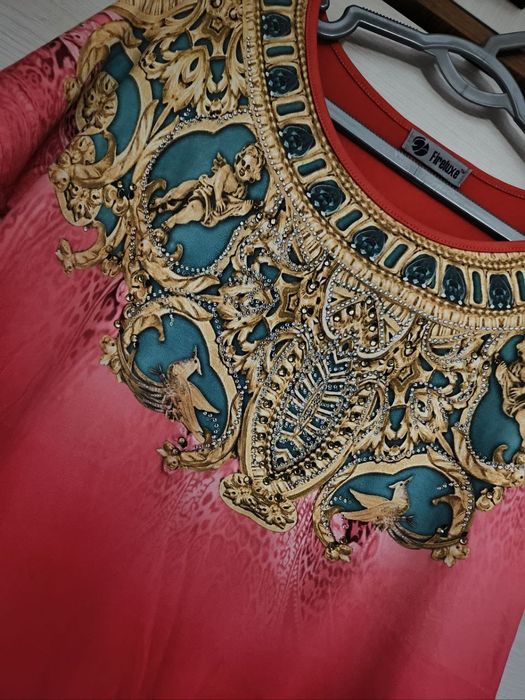 Кофта стиль Бохо цвет Корал