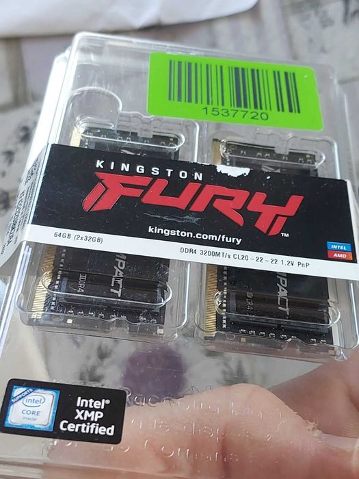 64GB DDR4 3200Mhz CL20 - HyperX Impact (SO-DIMM, за лаптоп) - НОВИ !
