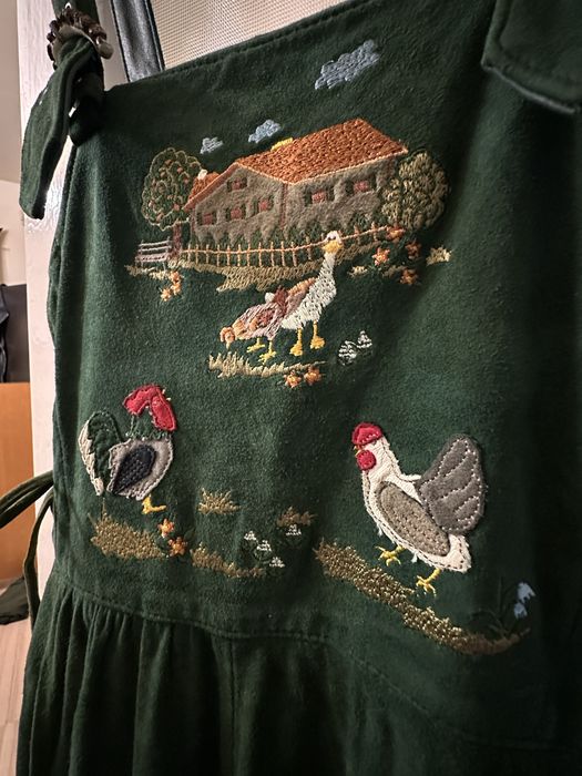 Rochie Catifea Groasa Sarafan  Dirndl  Germania 1987