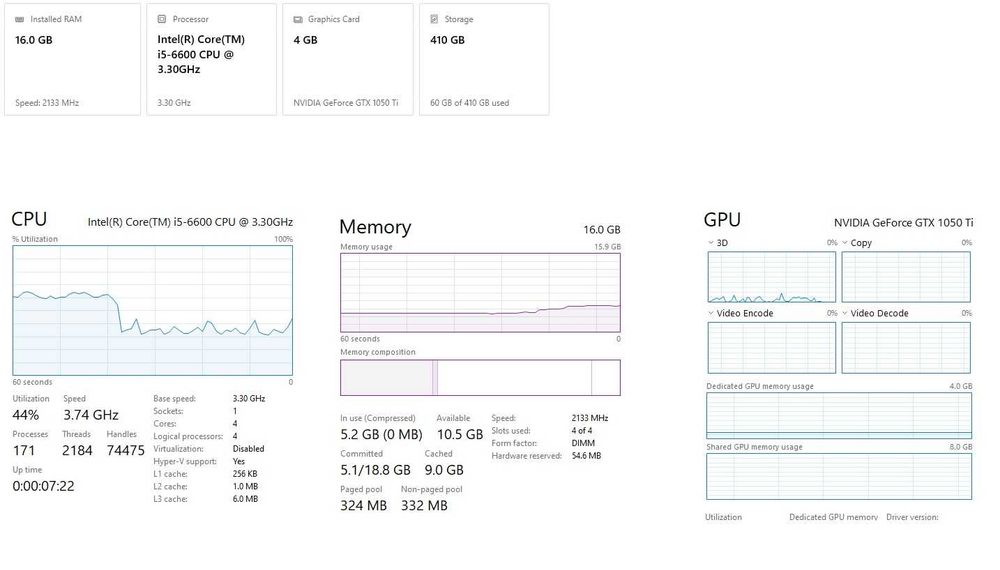 PC Gaming Intel i5 6600 +Asus  Gtx 1050ti