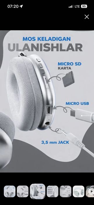 Беспроводные Bluetooth-наушники P9, с микрофоном, полноразмерные