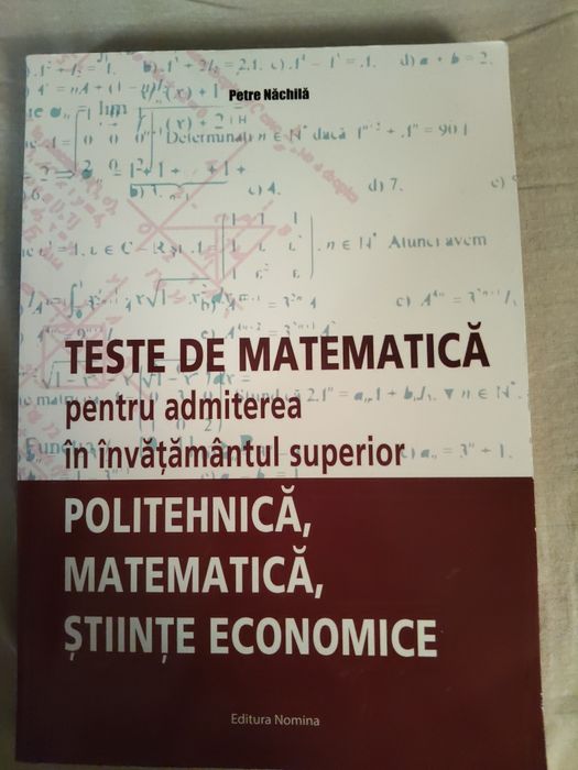 Carte matematica pt admitere in învățământul superior