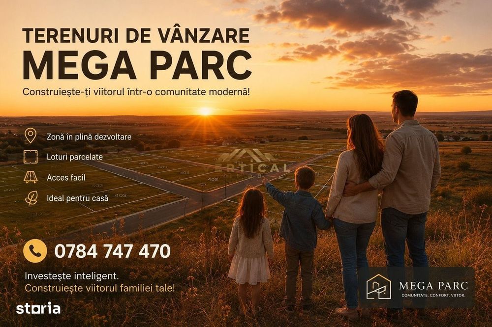 Loturi teren intravilan  Rate* 24/36 luni Mega Parc Berceni / Vidra