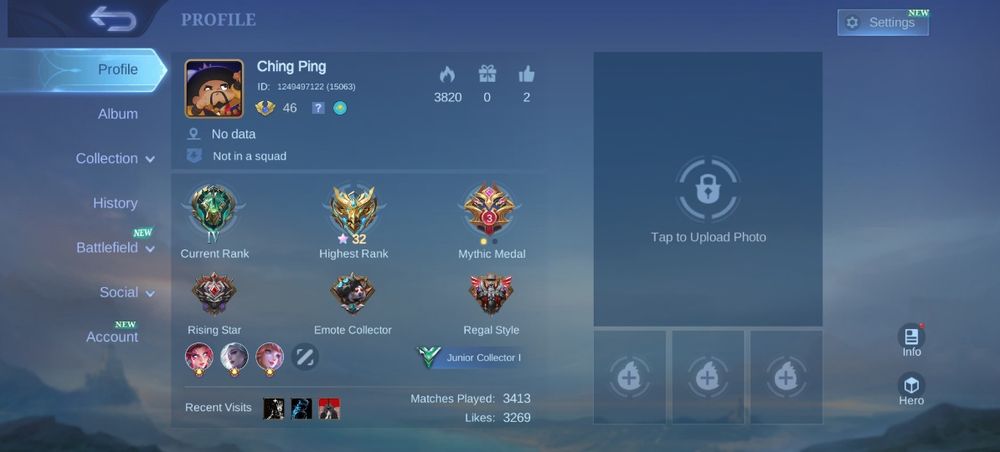 Аккаунт Mobile Legends