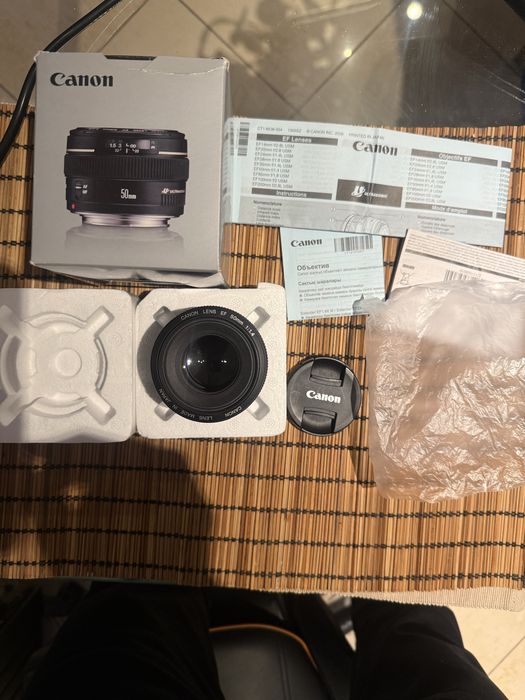 Obiectiv foto Canon Ef 50 mm f1.4 USM ultrasonic, full box, desigilat