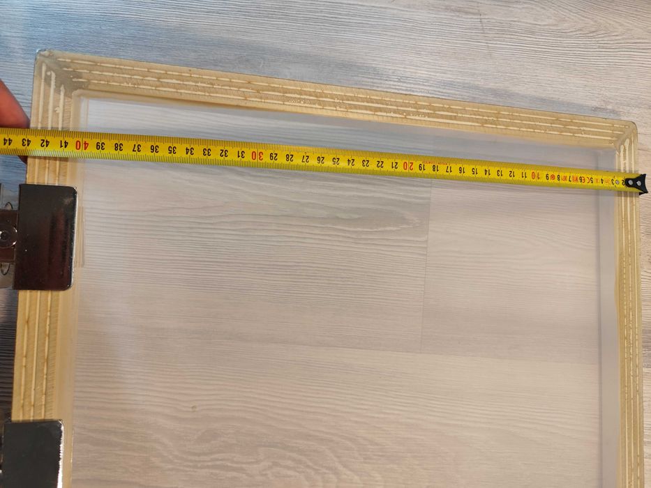 Rama aluminiu serigrafie cu panza, neutilizata + cleme de prindere