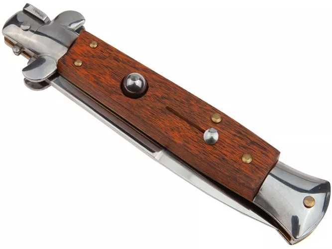 Briceag automat Stileto Sicilian Helper otel inoxidabil 34 cm argintiu