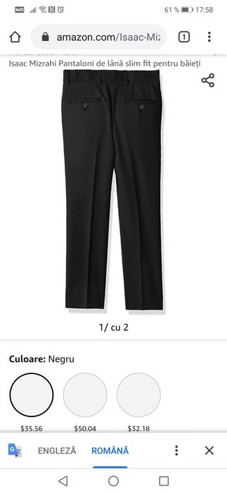 Pantaloni copii 13-14ani Isaac Mizrahi