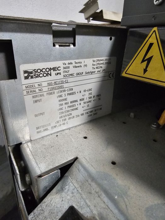 Socomec UPS 15kva 3:1