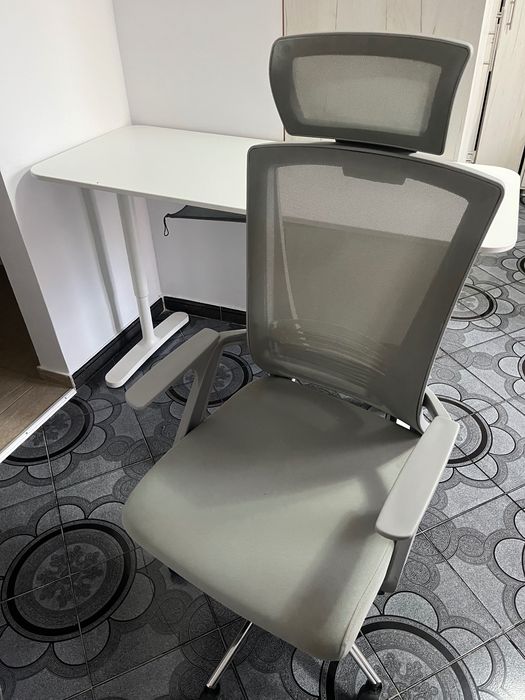 Scaun de birou ergonomic Dr.Home Pixy XL – gri – stare foarte bună