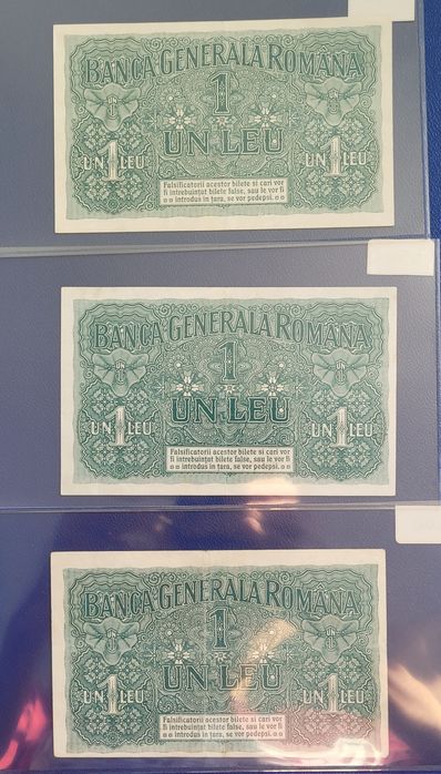 Bancnota 1 leu 1917 BGR bani vechi