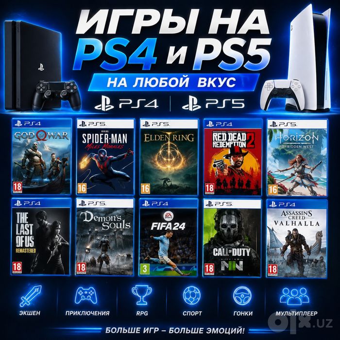 ИГРЫ на PS4/PS5, Поможем с установкой, самые низкие цены!