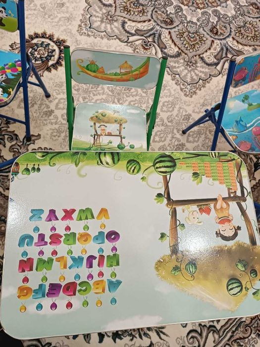 Парта детская складная, столик и стульчик для детей, Stol stul Detskiy